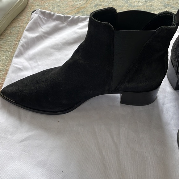 Acne Studios Black Suede Point Toe Booties size 38 - Picture 2 of 7